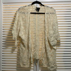 Theory-Bergdorf exclusive cream overlay top